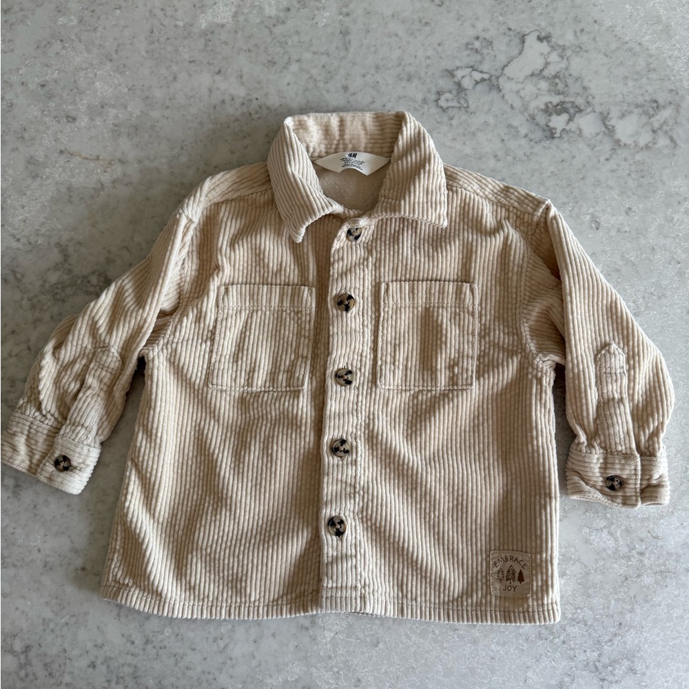 Toddler Beige Corduroy Jacket